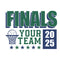 Express Green and Blue Finals Netball Logo